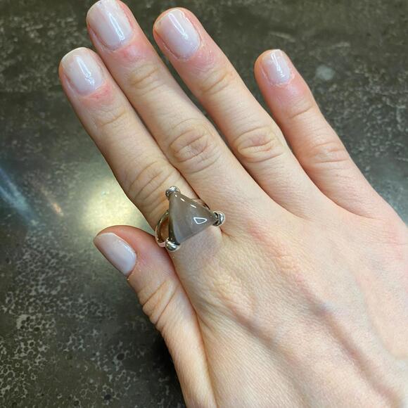 Polychrome Jasper Triangle Ring Size 7 - Picture 1 of 3